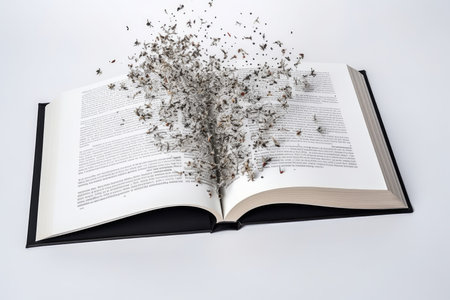 Dyslexia book page. symbol article. Generate AIの素材