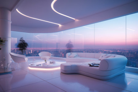 futuristic architecture. City modular empty. Generate AIの素材