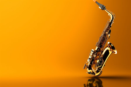 Saxophone background. artist hand. Generate AIの素材