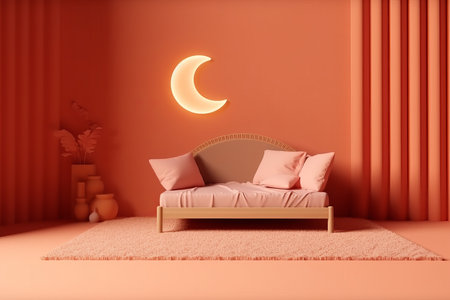 Sleep day bed. Healthy day person. Generate AIの素材