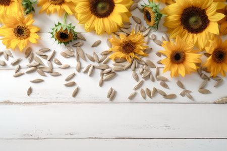 sunflower seeds. cooking oil plant. Generate AIの素材