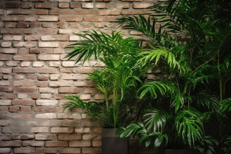 Tropical green plant summer. tropical leaves. Generate AIの素材