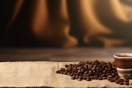 coffee beans. Grain brown food. Generate AIの素材