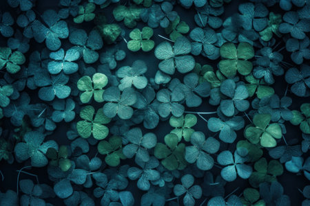 clover leaves. green luck plant. Generate AIの素材