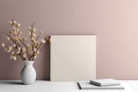 Vase frame background. Decor home modern. Generate AIの素材