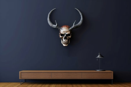 monster mockup background. smoke devil. Generate AIの素材