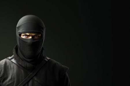 Ninja background. Sun red war. Generate AIの素材