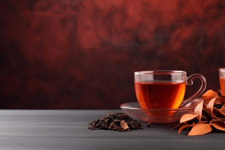 tea coffee background. Drink table hot. Generate AIの素材