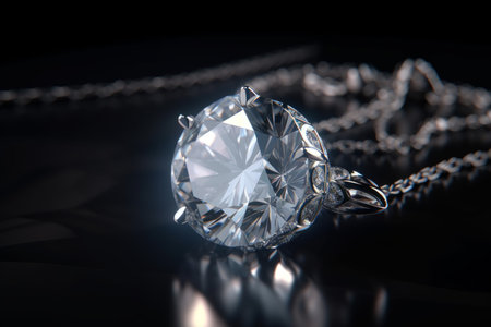 diamond ring. Silver platinum gift. Generate AIの素材