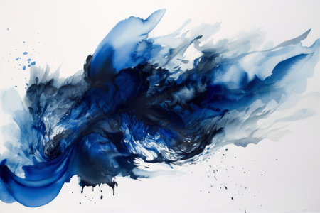 Ink wave watercolor pattern. Texture dark. Generate AIの素材