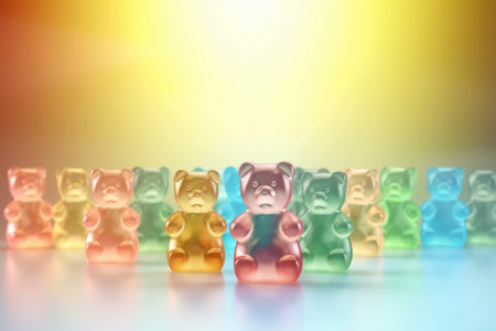 Jelly bear. Mix gum food. Generate AIの素材