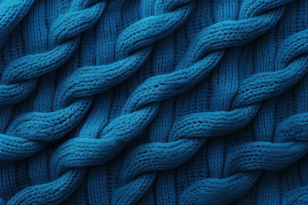 Blue sweater pattern. Blue knit. Generate AIの素材