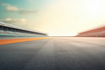 race track mockup. finish start. Generate AIの素材