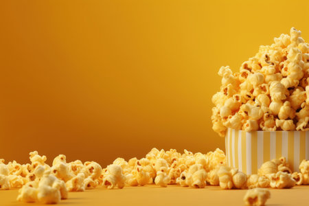 popcorn background. White food snack. Generate AIの素材