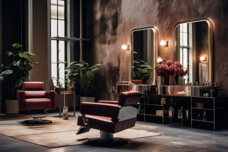 Hairdresser salon interior care. clean care. Generate AIの素材