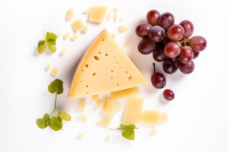 Parmesan cheese grapes top view. natural fruit. Generate AIの素材