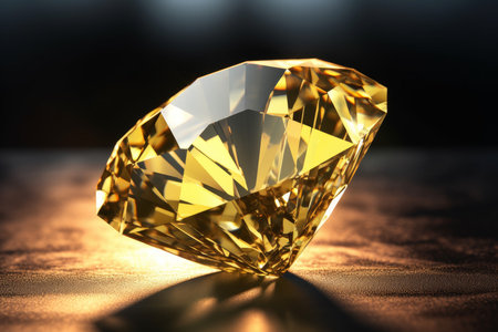 yellow diamond. face stone gift. Generate AIの素材