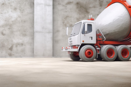 concrete mixer. Grave metal factory. Generate AIの素材