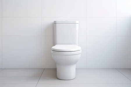 White minimalist toilet wall. clean house. Generate AIの素材