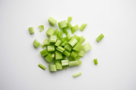 Fresh chopped celery. fresh diet herb. Generate AIの素材