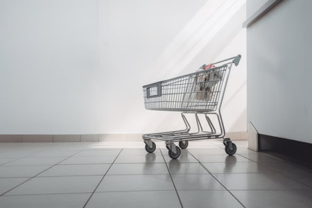 shopping cart supermarket. food grocery. Generate AIの素材
