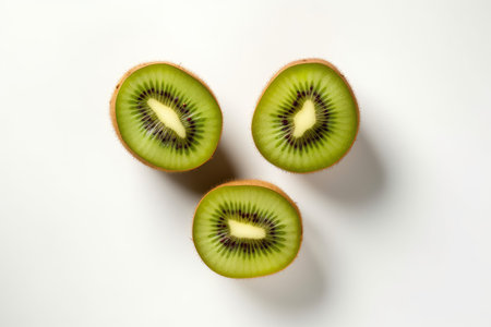 Sliced kiwi top view. sweet tropical. Generate AIの素材