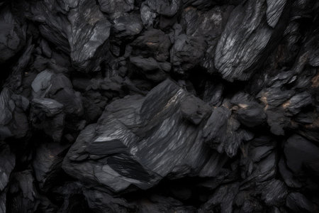 Coal background. Stone energy mineral. Generate AIの素材