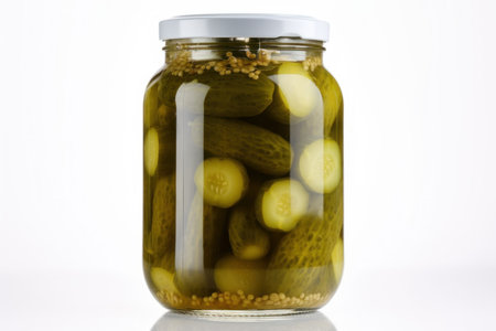 jar pickles. Food glass snack. Generate AIの素材