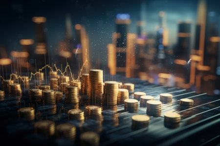 Finance business growth. Success revenue. Generate AIの素材