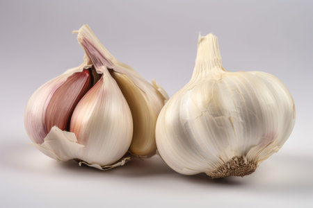 Two garlic food. fresh nutrition. Generate AIの素材