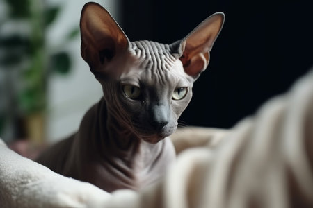Cute sphynx cat animal. home pets. Generate AIの素材
