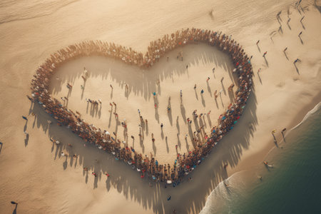 people crowd heart. summer festival health. Generate AIの素材