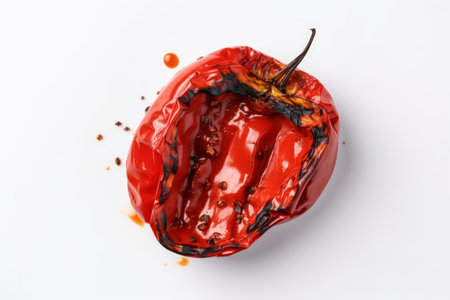 Grilled red paprika. Cooking vegetarian. Generate AIの素材