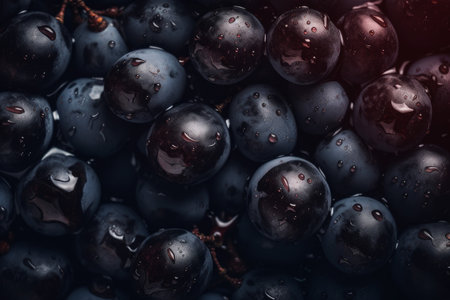 Grape water drops wine. sweet dark. Generate AIの素材