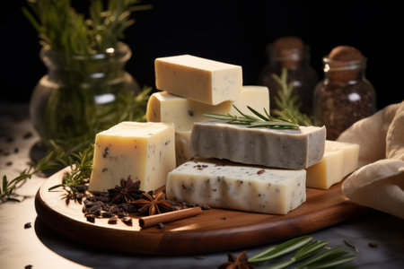 Natural soap bars. Candle solid. Generate AIの素材