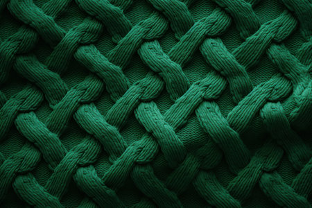 Green sweater knitted. Cozy fashion. Generate AIの素材