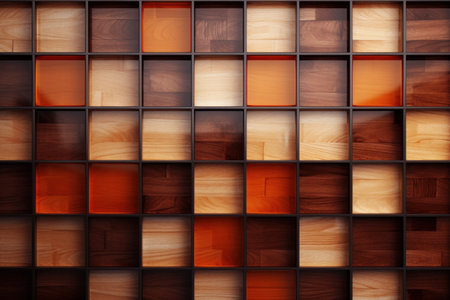 Glossy lattice tiles wall. industry grid. Generate AIの素材