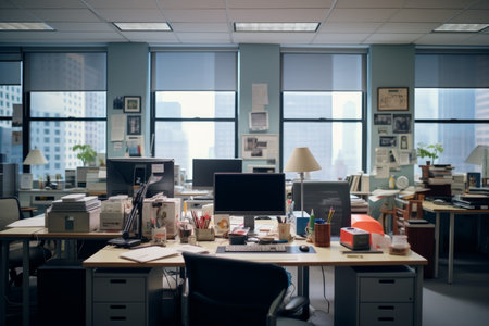 Working office full space. idea student. Generate AIの素材