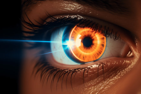 Laser eye surgery correction. doctor machine. Generate AIの素材