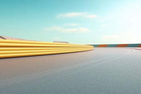 race track mockup. speed win. Generate AIの素材