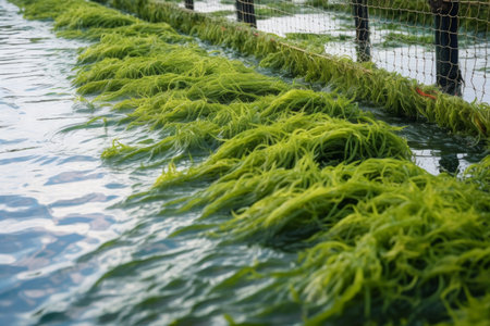 seaweed farm growing ocean. plant harvest. Generate AIの素材