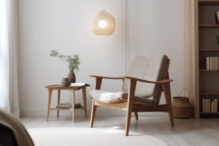 Stylish lamp interior. sofa light. Generate AIの素材