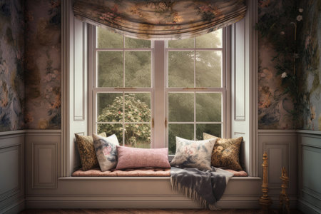 window seat interior. living room. Generate AIの素材