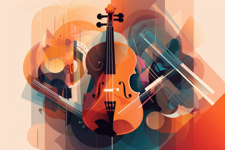 Violin music concert. art education. Generate AIの素材