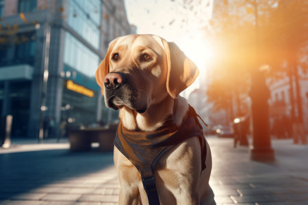 guide dog city. work skills. Generate AIの素材