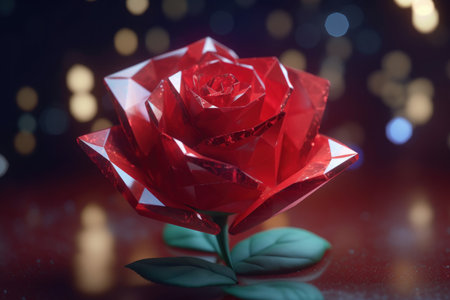 Red rose glass. garden nature. Generate AIの素材
