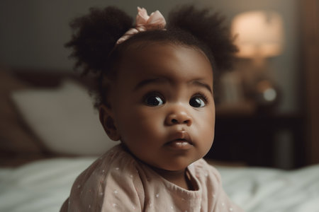 African baby room. Skin baby. Generate AIの素材