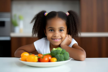 african american girl. Smile black joy. Generate AIの素材