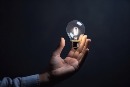 Electric light bulb glass. decor interior. Generate AIの素材