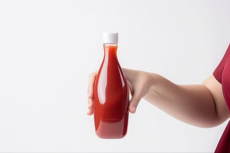 Tasty ketchup bottle. organic shape. Generate AIの素材